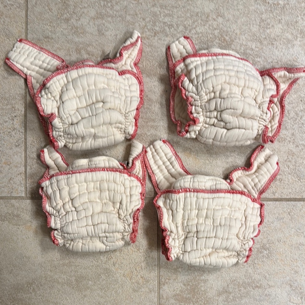 Set of 4 CLOTH-EEZ WORKHORSE FITTED DIAPER - NO CLOSURE in Medium (14-24 lbs)